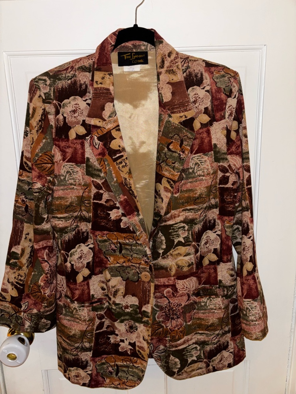 Vintage 80s Toni Garment for CC MAGIC Floral blazer small